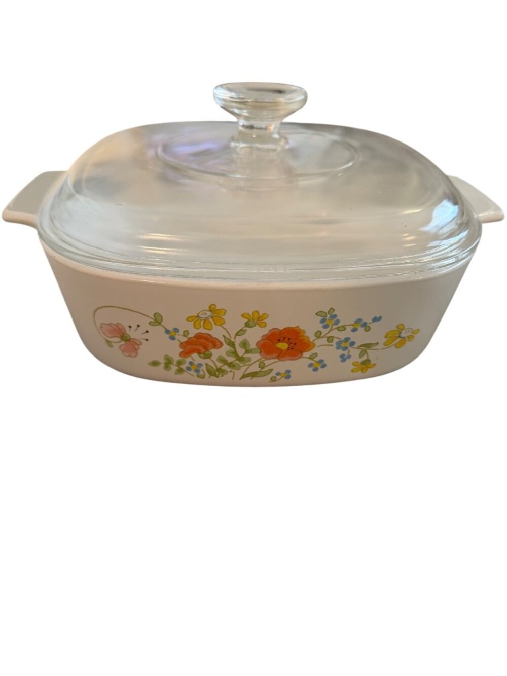 Corning Ware 2 Quart Square Casserole Dish A-2-B With Lid Vintage